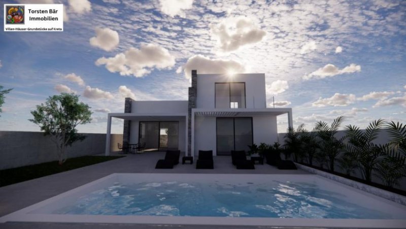 Kokkinos Pyrgos Kreta, Kokkino Pirgos 3 Luxusvillen mit priv. Pool in unmittelbarer Strandnähe Haus kaufen